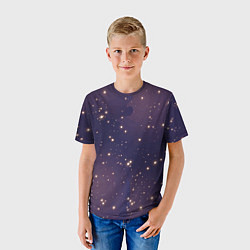 Футболка детская Звездное ночное небо Галактика Космос, цвет: 3D-принт — фото 2