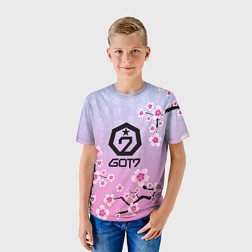 Детская футболка GOT7 ЦВЕТЫ САКУРЫ / 3D-принт – фото 3