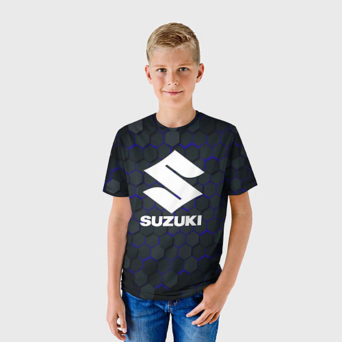 Детская футболка SUZUKI 3D плиты / 3D-принт – фото 3