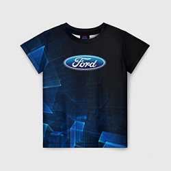 Футболка детская Ford форд abstraction, цвет: 3D-принт