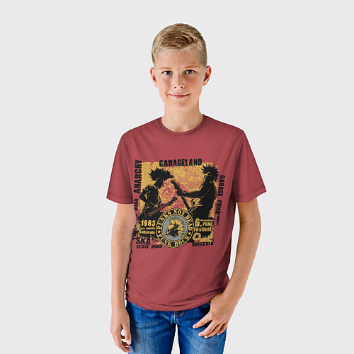 Детская футболка Punk Rock Панки Живы / 3D-принт – фото 3