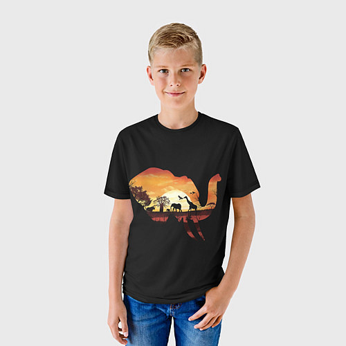 Детская футболка Душа природы - слон / 3D-принт – фото 3
