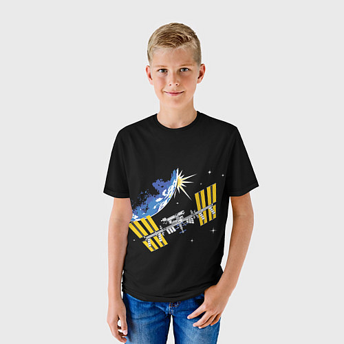Детская футболка Международная Космическая Станция 3D / 3D-принт – фото 3