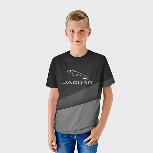 Детская футболка JAGUR оттенки серого / 3D-принт – фото 3