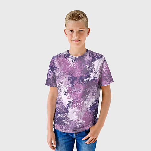 Детская футболка Спортивный камуфляж Пикси - Лаванда / 3D-принт – фото 3