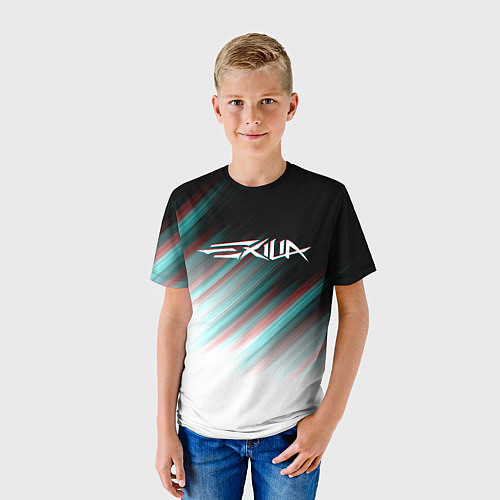 Детская футболка EXILIA GLITCH LOGO / 3D-принт – фото 3