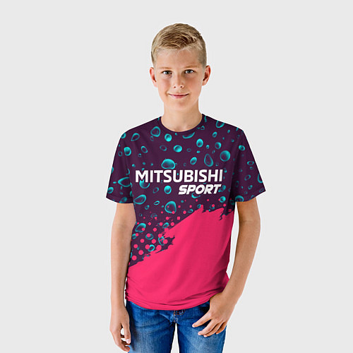 Детская футболка MITSUBISHI Sport Краски / 3D-принт – фото 3