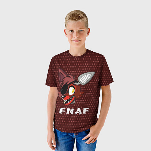 Детская футболка ФНАФ - ФОКСИ - Космос / 3D-принт – фото 3