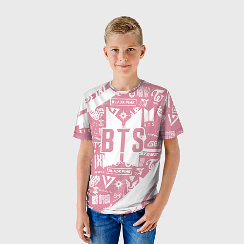 Детская футболка Bts паттерн / 3D-принт – фото 3