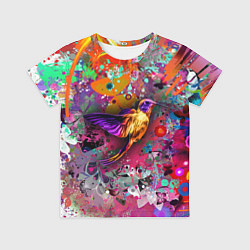Футболка детская Колибри Floral Pattern, цвет: 3D-принт
