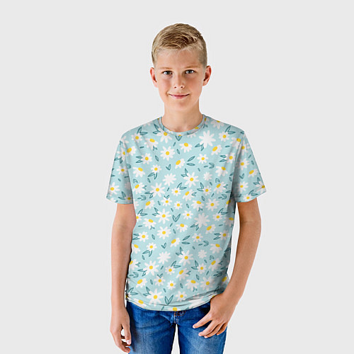 Детская футболка Весенние ромашки / 3D-принт – фото 3
