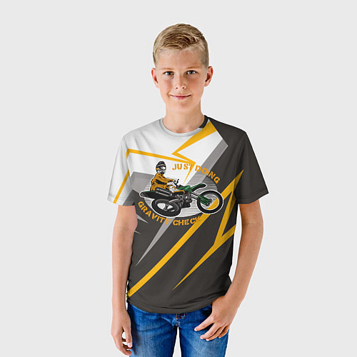 Детская футболка Мотокросс Экстрим / 3D-принт – фото 3
