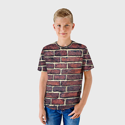 Детская футболка Brick Wall / 3D-принт – фото 3
