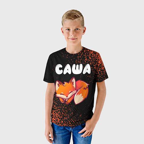 Детская футболка Саша ЛИСИЧКА Краска / 3D-принт – фото 3