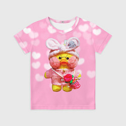 Футболка детская ИГРУШКА УТЯ ЛАЛАФАНФАН СЕРДЕЧКИ, цвет: 3D-принт