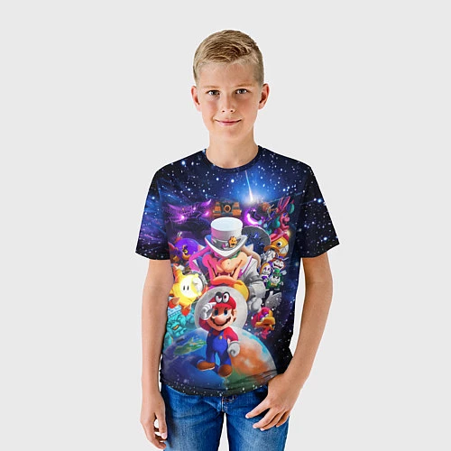 Детская футболка Super Mario Odyssey Space Video game / 3D-принт – фото 3