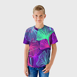 Футболка детская Neon color pattern Fashion 2023, цвет: 3D-принт — фото 2