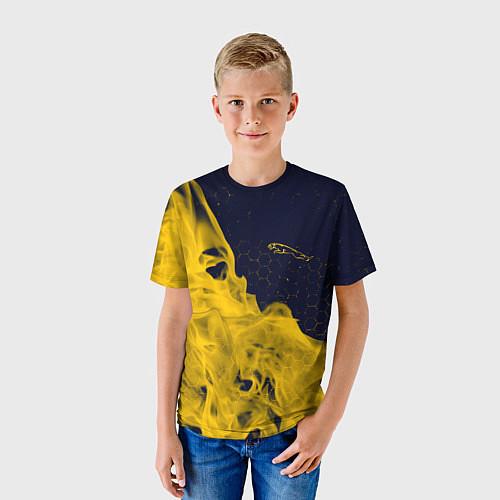 Детская футболка JAGUAR - Огонь / 3D-принт – фото 3