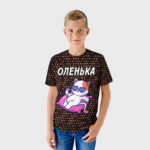 Детская футболка Оленька КОШЕЧКА Космос / 3D-принт – фото 3