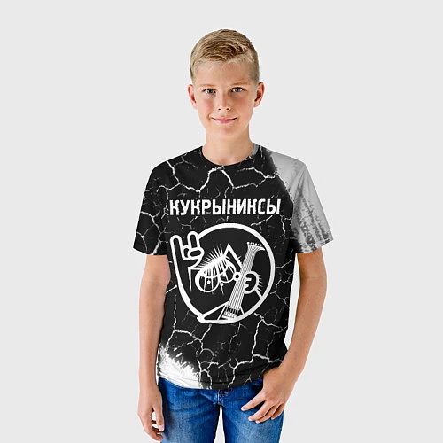 Детская футболка Кукрыниксы - КОТ - Краски / 3D-принт – фото 3