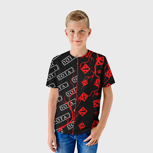 Детская футболка DOTA 2 Молнии Паттерны / 3D-принт – фото 3