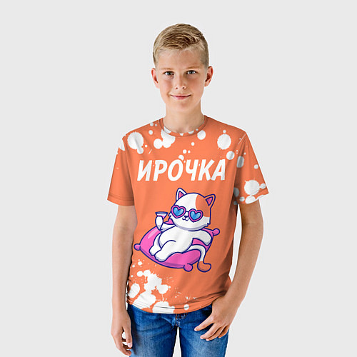 Детская футболка Ирочка КОШЕЧКА Краска / 3D-принт – фото 3