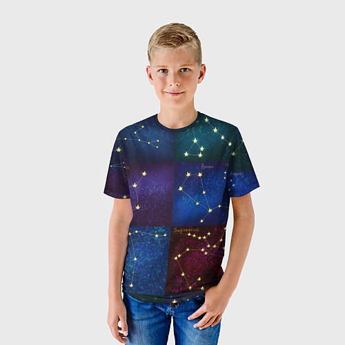 Детская футболка Созвездия Северного полушария летом / 3D-принт – фото 3