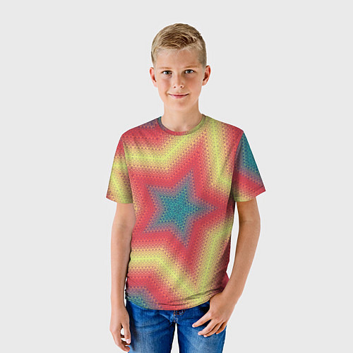 Детская футболка Звездный современный узор / 3D-принт – фото 3