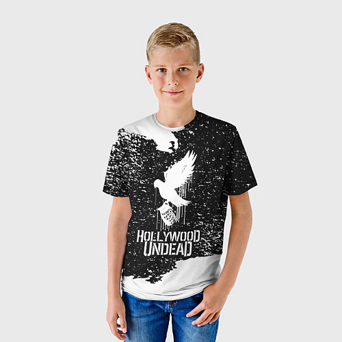Детская футболка Hollywood Undead - CHAOS Out Now / 3D-принт – фото 3