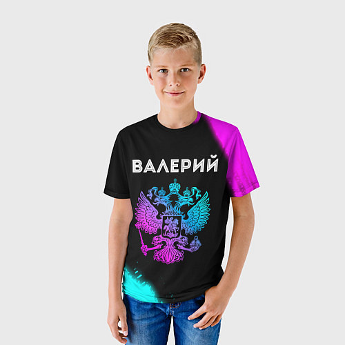Детская футболка Валерий Россия / 3D-принт – фото 3