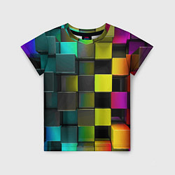 Футболка детская Colored Geometric 3D pattern, цвет: 3D-принт