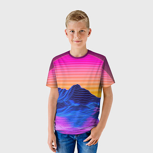 Детская футболка РЕТРО НЕОН CYBERPUNK / 3D-принт – фото 3