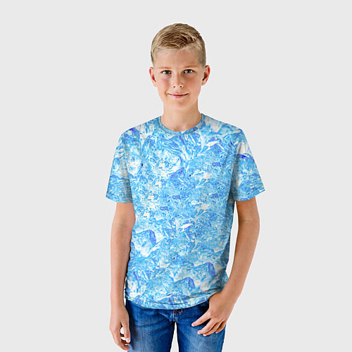 Детская футболка Сапфировые Кубики Льда / 3D-принт – фото 3