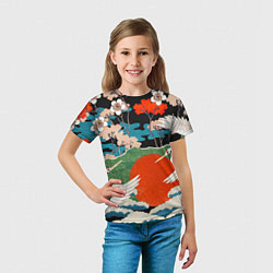Футболка детская Воспоминания об Японии, цвет: 3D-принт — фото 2