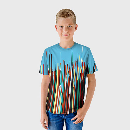 Детская футболка Красочный растр Fashion / 3D-принт – фото 3