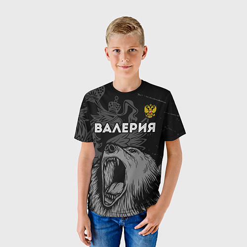 Детская футболка Валерия Россия Медведь / 3D-принт – фото 3