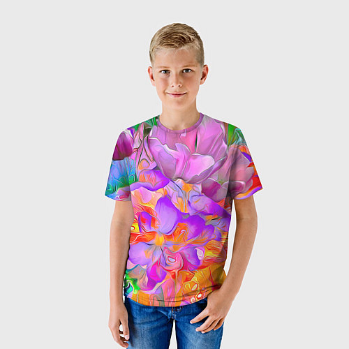 Детская футболка ЦВЕТОЧНЫЙ РАЙ 1 / 3D-принт – фото 3