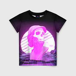 Футболка детская Vaporwave Skull Психоделика, цвет: 3D-принт