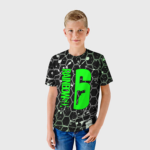 Детская футболка RAINBOW SIX SIEGE СОТЫ: БРЫЗГИ / 3D-принт – фото 3