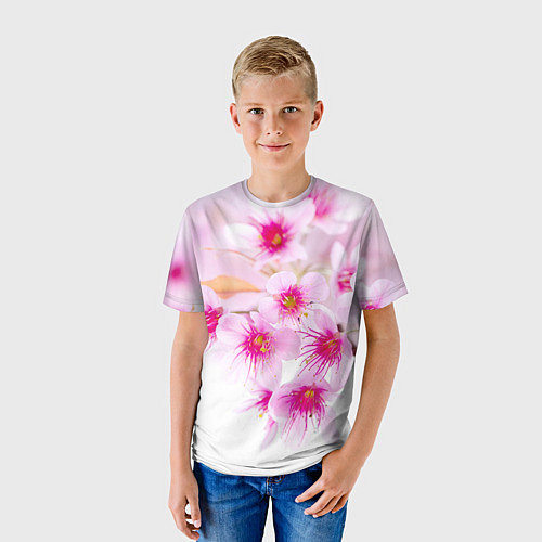 Детская футболка Цвет сакуры / 3D-принт – фото 3