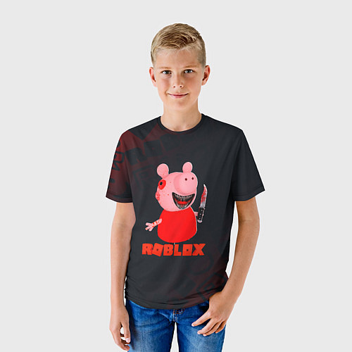 Детская футболка ROBLOX - СВИНКА ПИГГИ / 3D-принт – фото 3