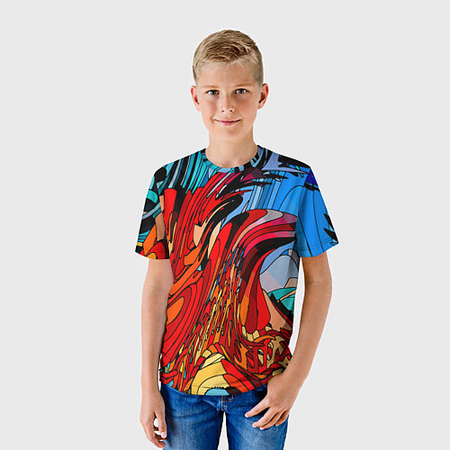 Детская футболка Abstract color pattern Fashion 2022 / 3D-принт – фото 3