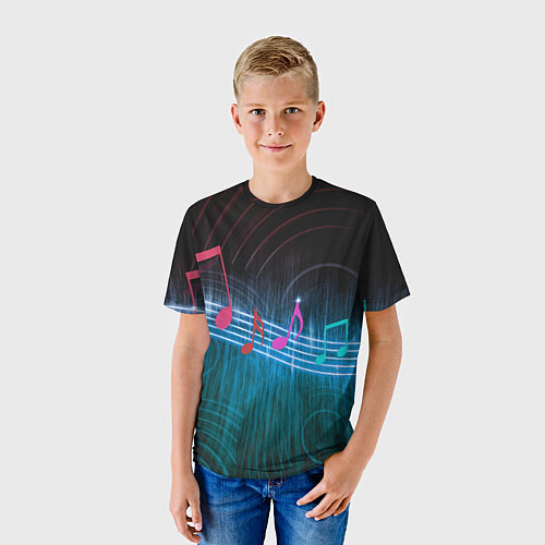 Детская футболка Виниловый паттерн / 3D-принт – фото 3