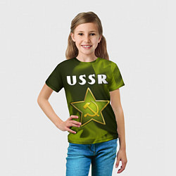 Футболка детская USSR - ЗВЕЗДА - Огонь, цвет: 3D-принт — фото 2