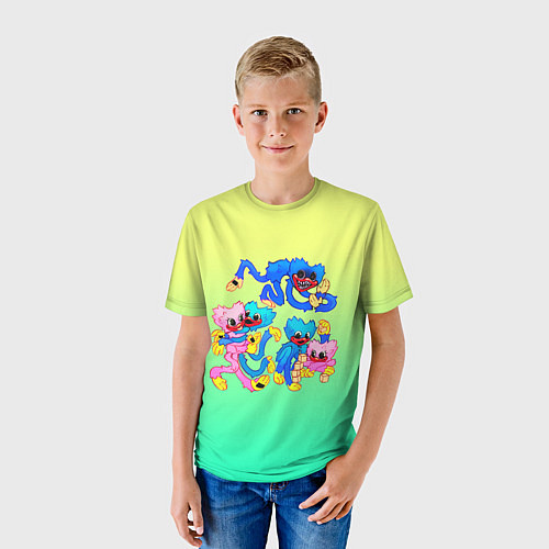 Детская футболка POPPY PLAYTIME - HAGGY WAGGY AND KISSY MISSY / 3D-принт – фото 3
