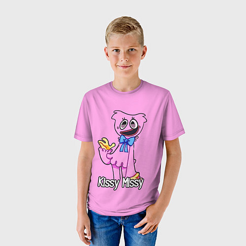 Детская футболка POPPY PLAYTIME - КИССИ МИССИ МАШЕТ РУКОЙ / 3D-принт – фото 3