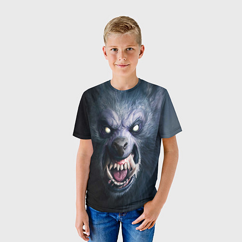 Детская футболка Оборотень - Волк / 3D-принт – фото 3
