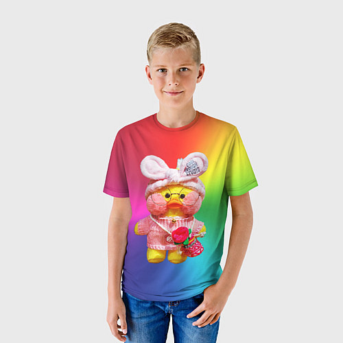Детская футболка Утя Лалафанфан в очках и с сумочкой / 3D-принт – фото 3