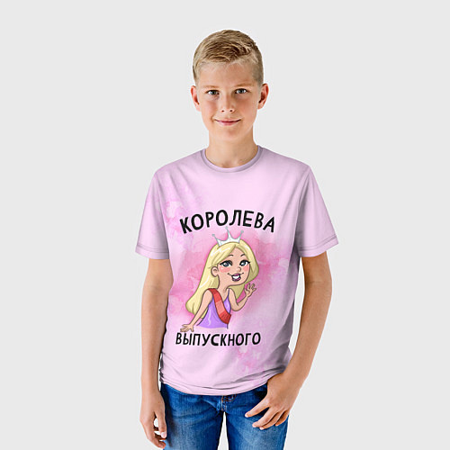 Детская футболка Она королева выпускного / 3D-принт – фото 3