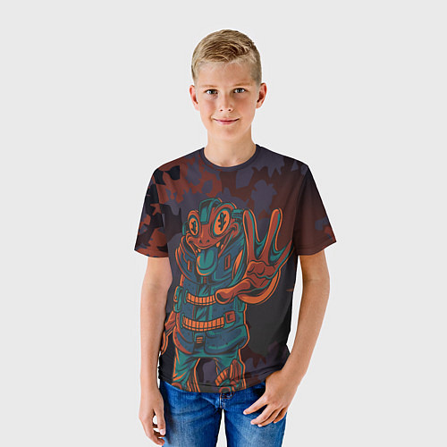 Детская футболка Токсичная лягуха / 3D-принт – фото 3